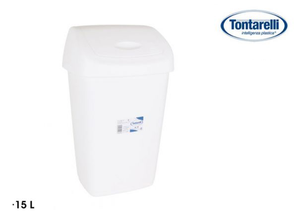 Papelera Basculante Europa 65 Litros | Color Blanco | Hecha En Italia | Marca BAMA Modelo BM40083
