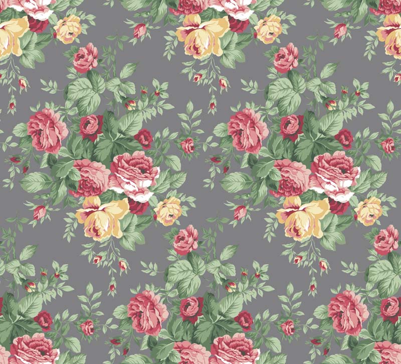 22145-3029 - Rose fondo grigio